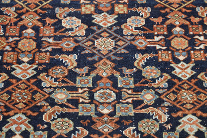 Traditional Antique Mir rug border detail