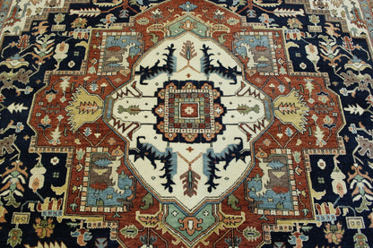 Traditional Fine Sherapi rug corner detail