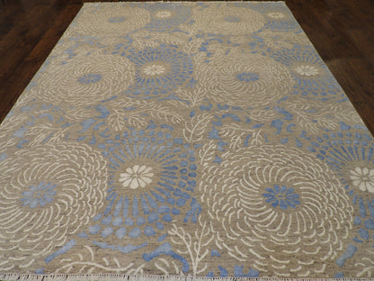Full view of Transitional Rose Design rug
