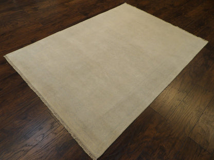 Full view of Oushak silky wash rug