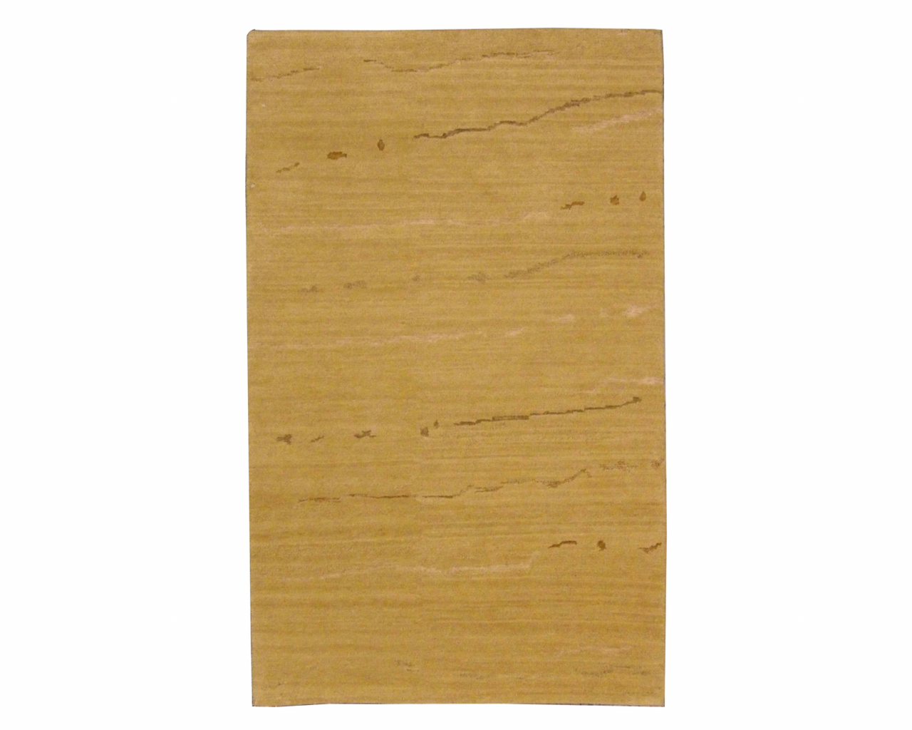 Modern Tibetan Abstract Design hand-knotted wool-silk rug in Gold, full view