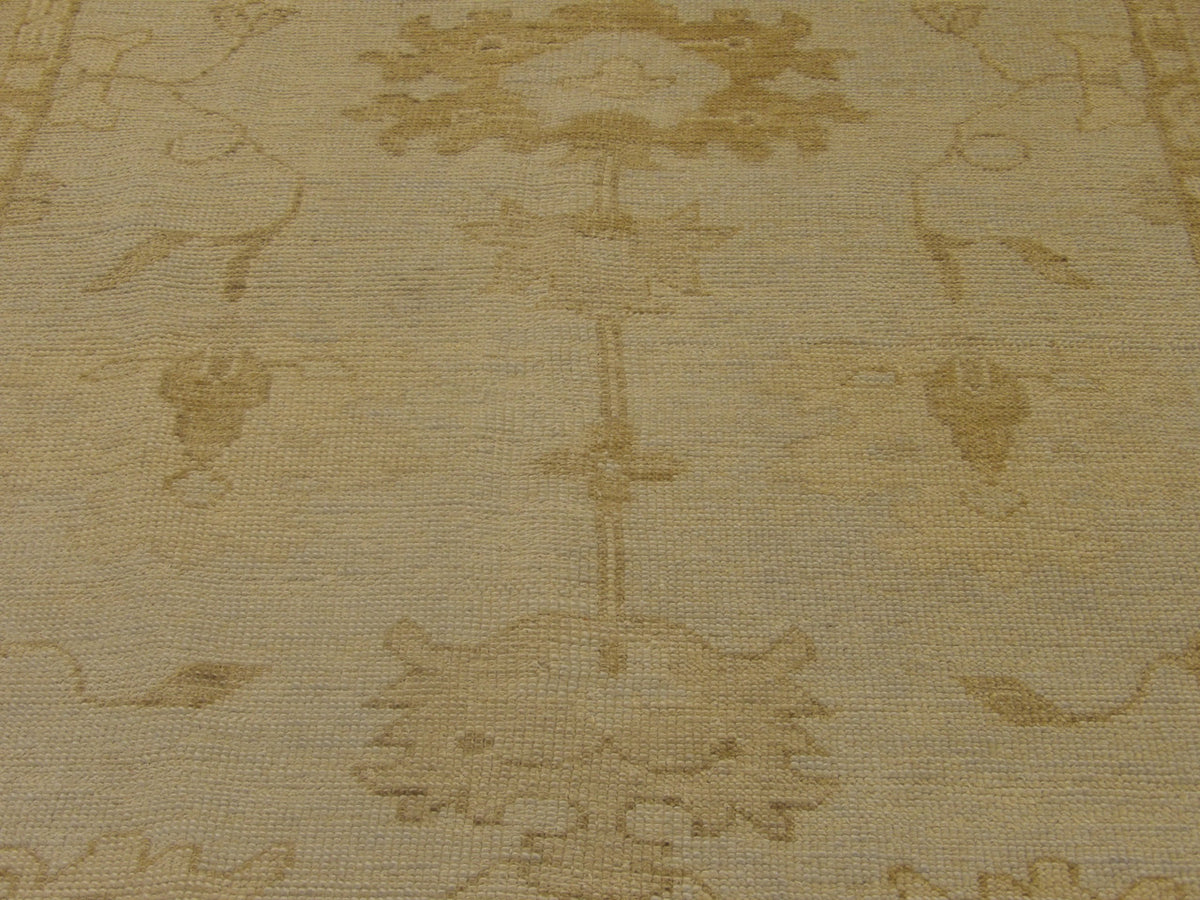 Back of Turk Oushak Natural Dye hand-knotted rug