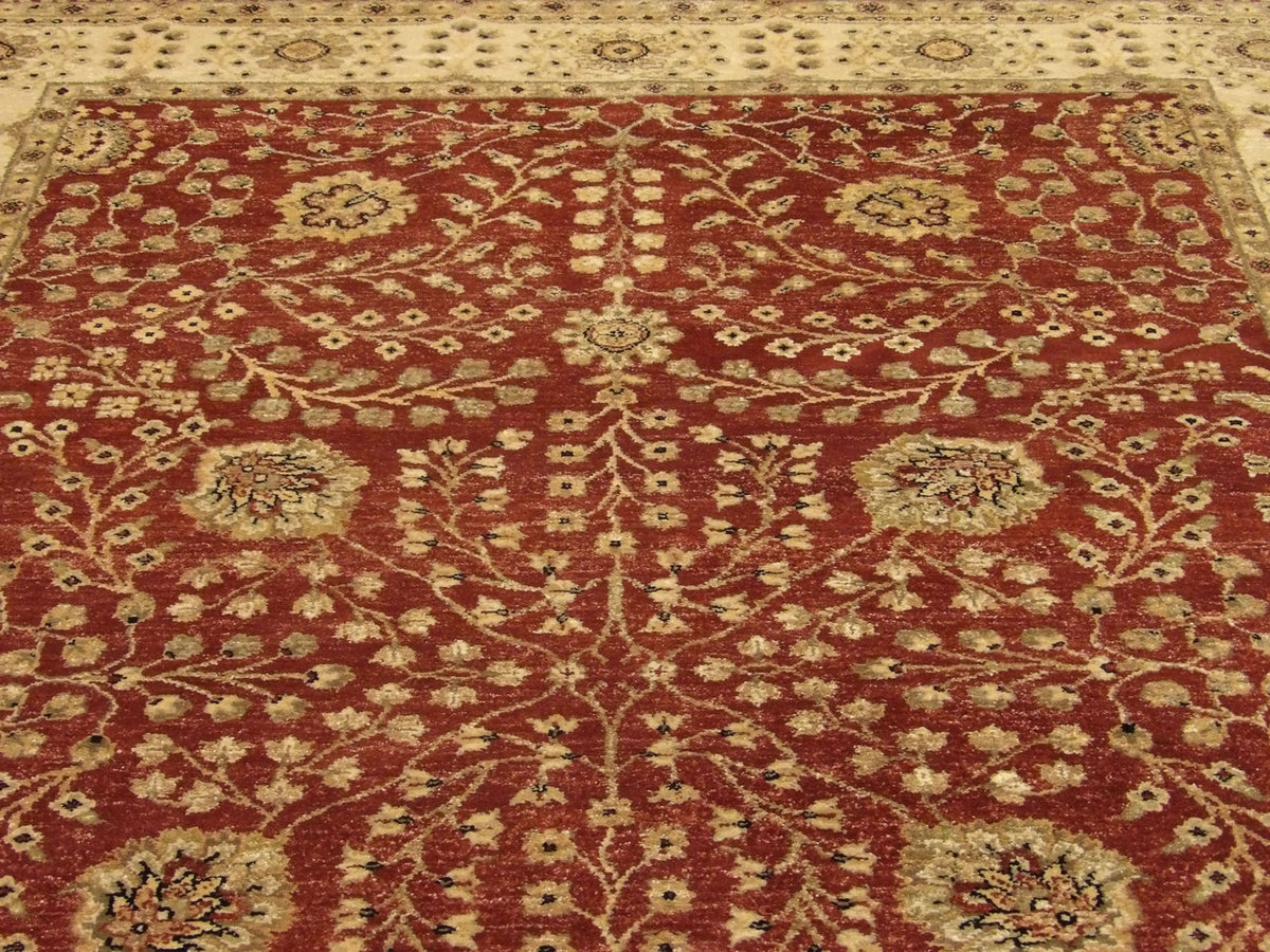 Chobie Antique hand-knotted wool/silk rug in Blue, 6'0" x 9'0", SKU W916