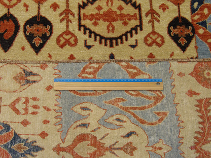 Black & Multi-Color Ikat rug in room setting