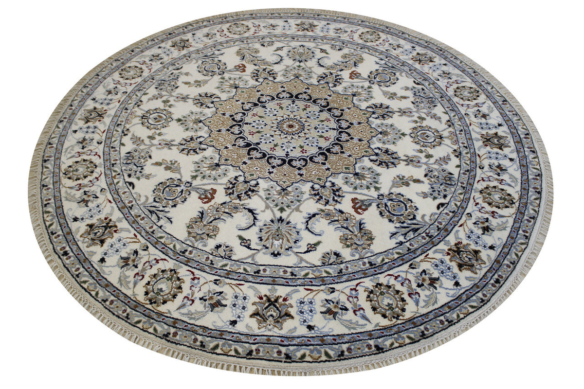 Traditional Indo Nain rug border detail