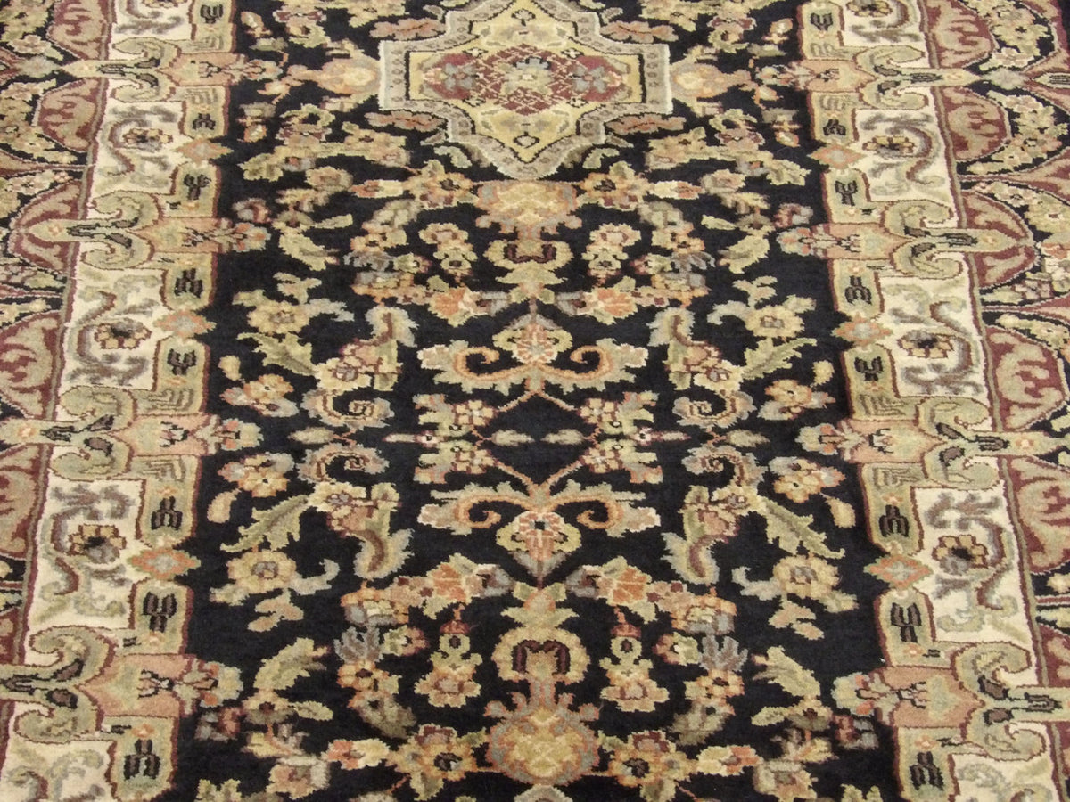 Back of Persian Tabriz hand-knotted runner
