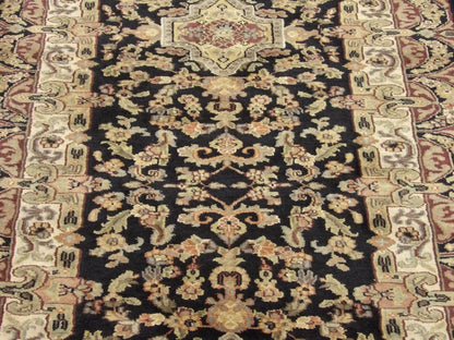 Back of Persian Tabriz hand-knotted runner