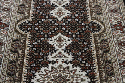 Traditional Qum Design rug border detail