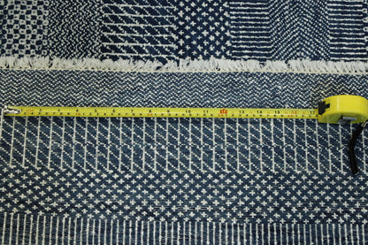 Back of Modern Grass Design hand-knotted rug