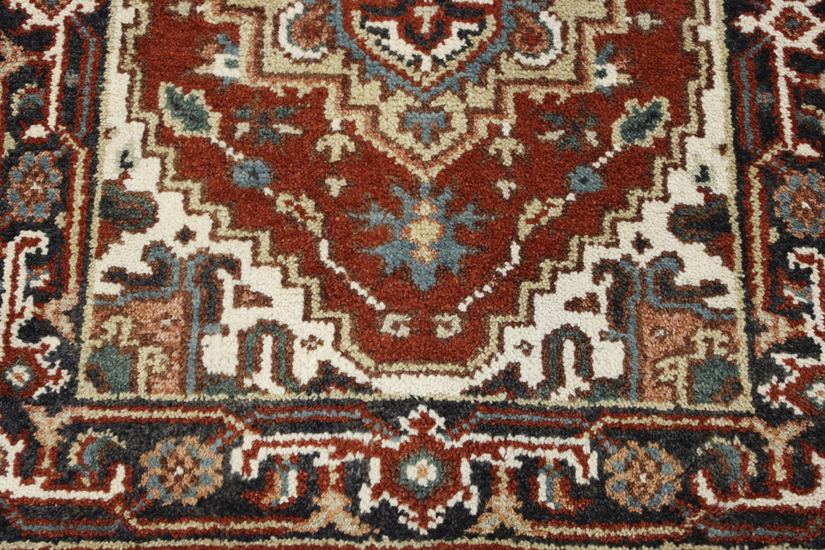 Close-up of wool pile, Rust rug