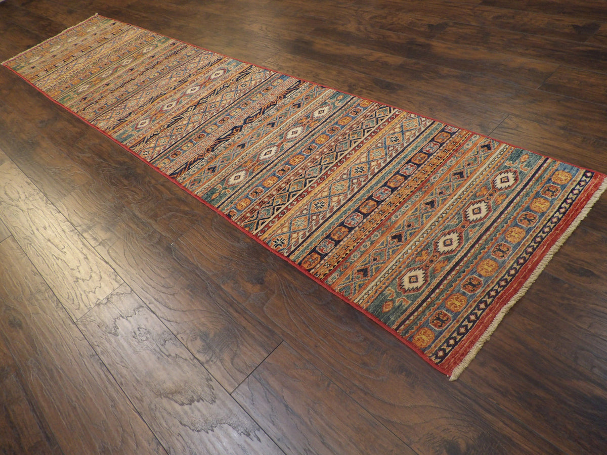 Full length view of tribal Khorjin runner