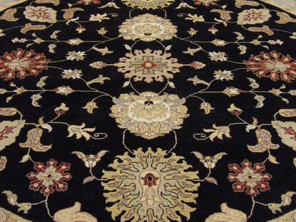 Ziegler Oushak / Peshawar hand-knotted wool rug in Black, 10'2" x 10'2", SKU w495