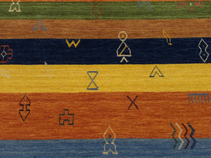 Back of Persian Gabbeh hand-knotted rug