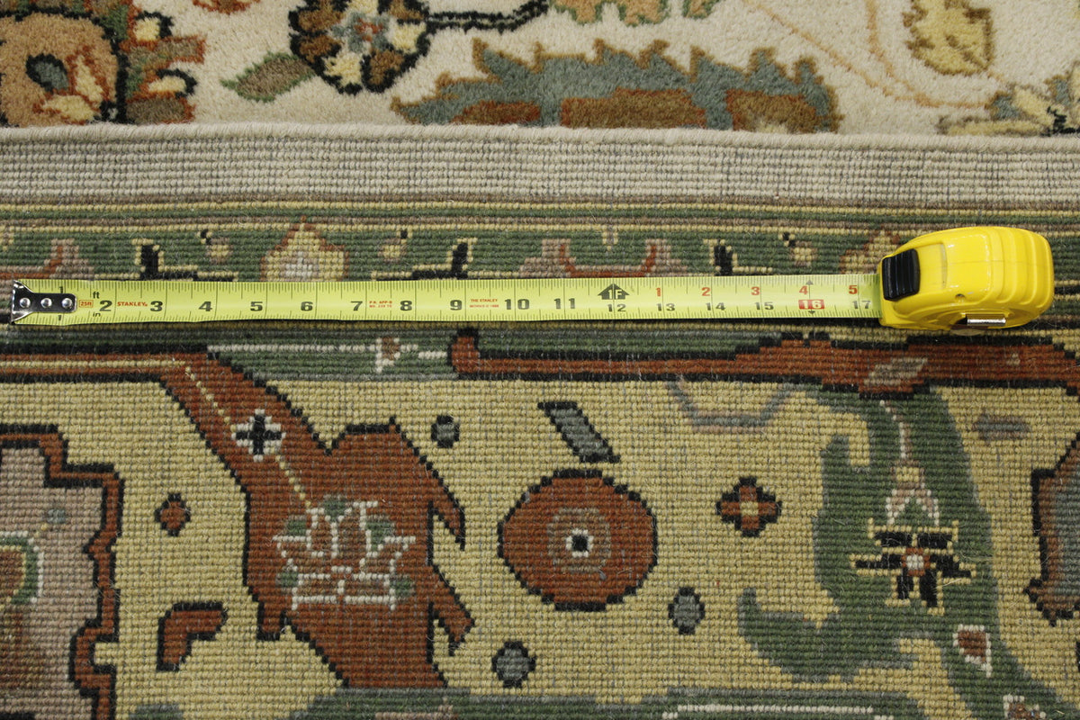 Back of Traditional Indo Ziegler hand-knotted rug
