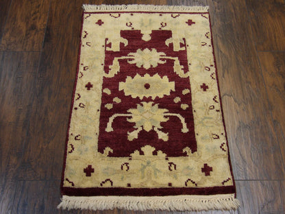 Close-up of wool pile, Brown & Beige rug