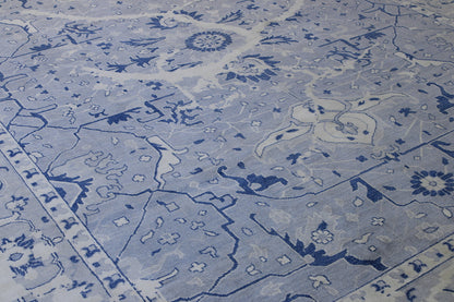 Full view of Transitional Abstract Distress Design rug