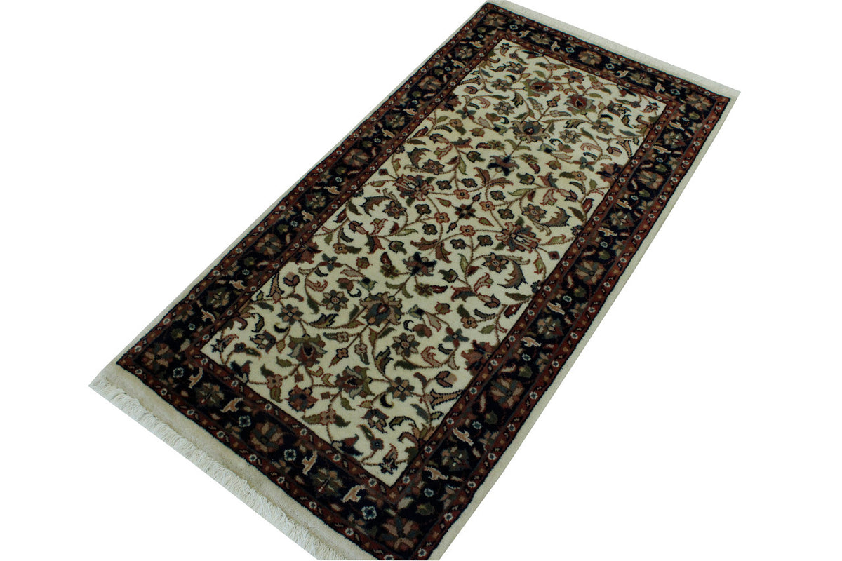 Full view of Traditional Indo Kashan rug
