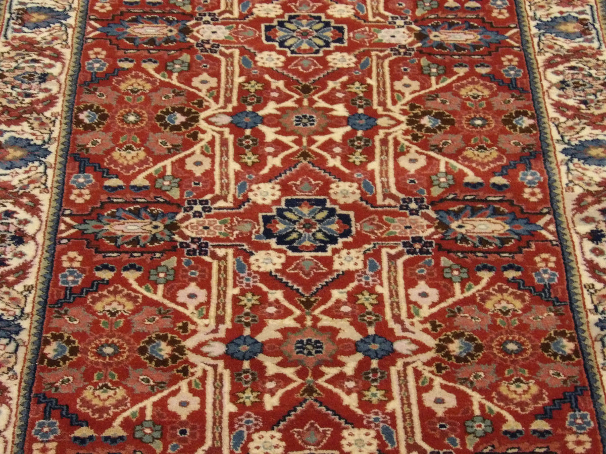 Back of Persian Herati hand-knotted runner