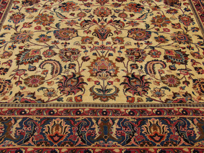 Persian Semi Antique Khorasan rug border detail