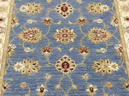Kashan Traditional hand-knotted wool runner in Beige, 2'6" x 13'7", SKU W1163