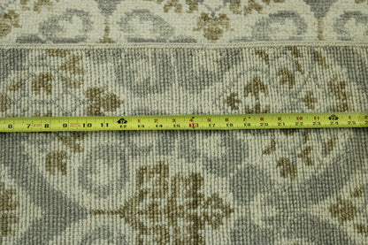 Close-up of wool pile, Brown & Gray rug