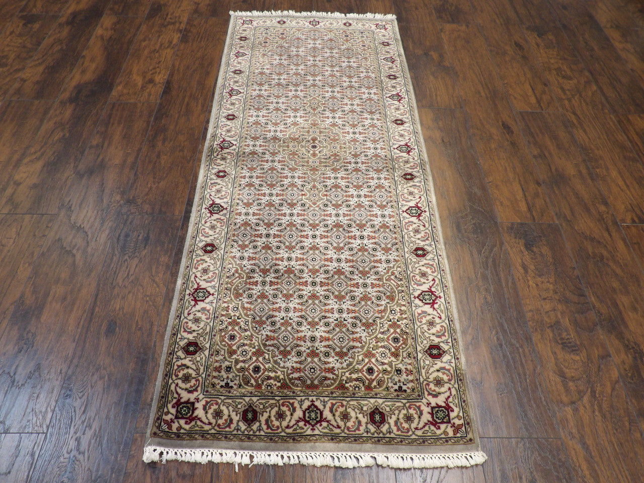 Back of Persian Herati Mir hand-knotted rug