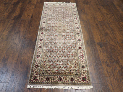 Back of Persian Herati Mir hand-knotted rug