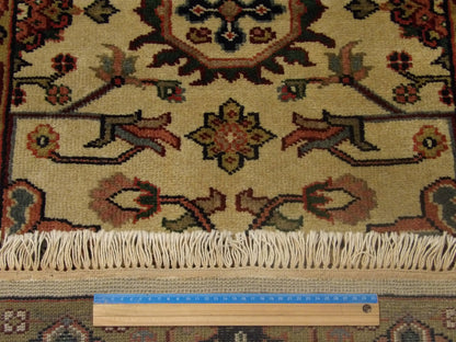 Green & Beige Turkish Weave Ziegler rug in room setting