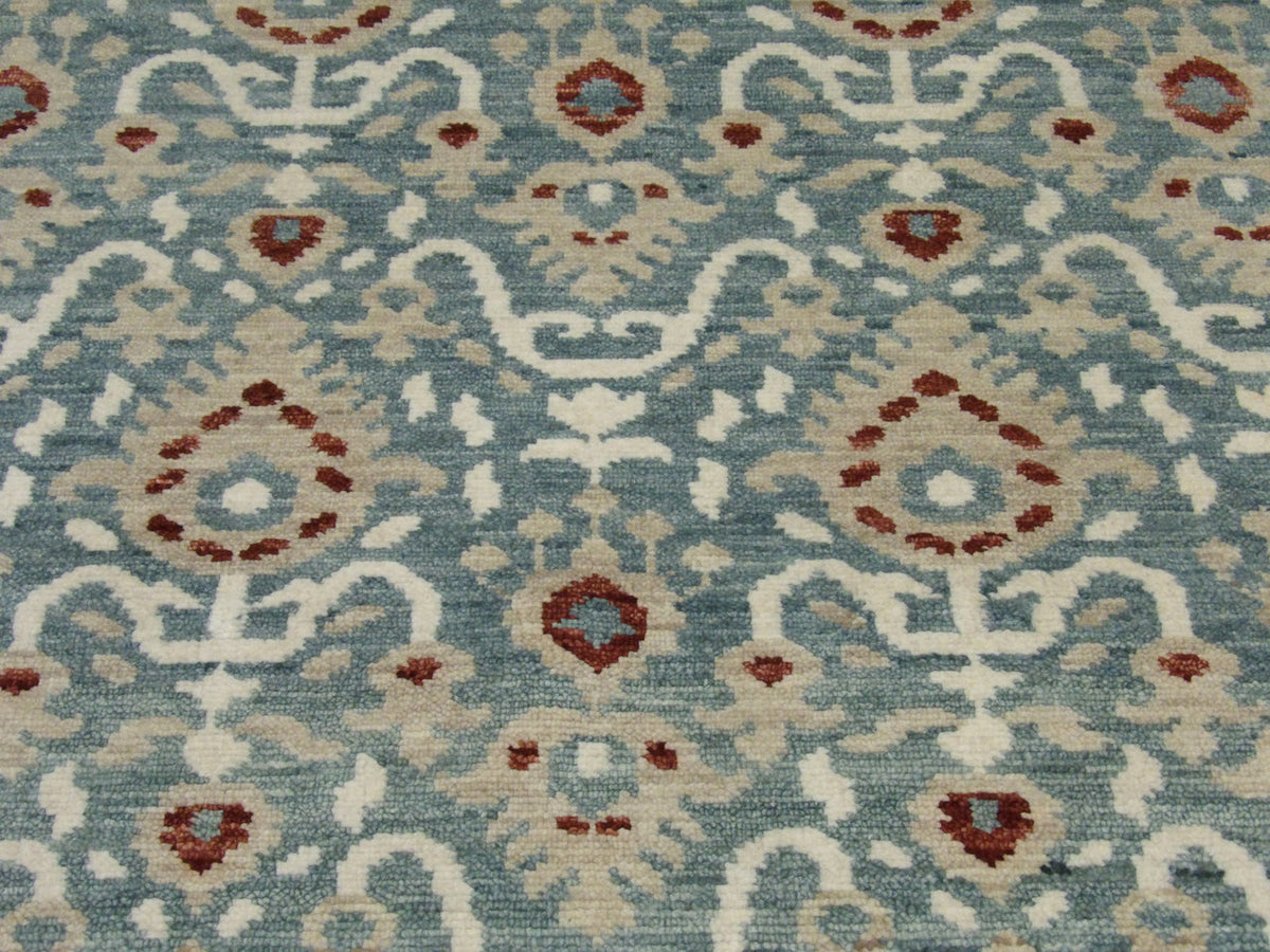 Back of Ikat hand-knotted rug