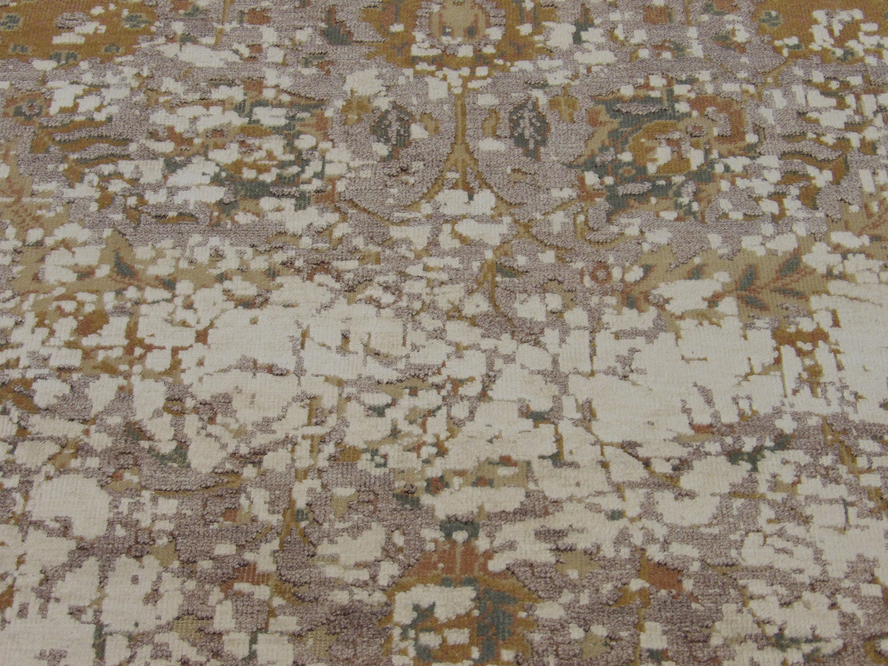 Back of Modern Fine Abstract Oxidized hand-knotted rug