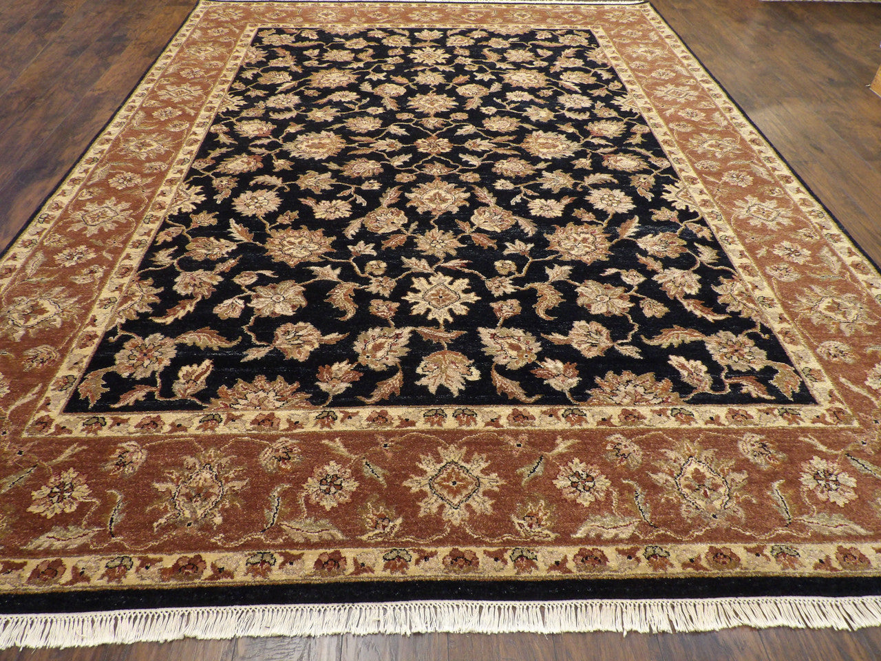Ziegler Traditional hand-knotted wool rug in Black, 9'0" x 12'0", SKU w240
