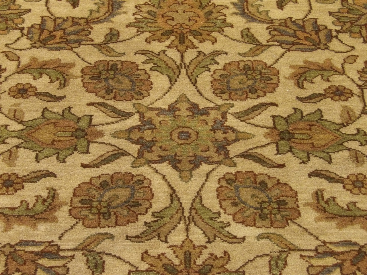 Back of Jaipur Kashan Antique Wash hand-knotted rug
