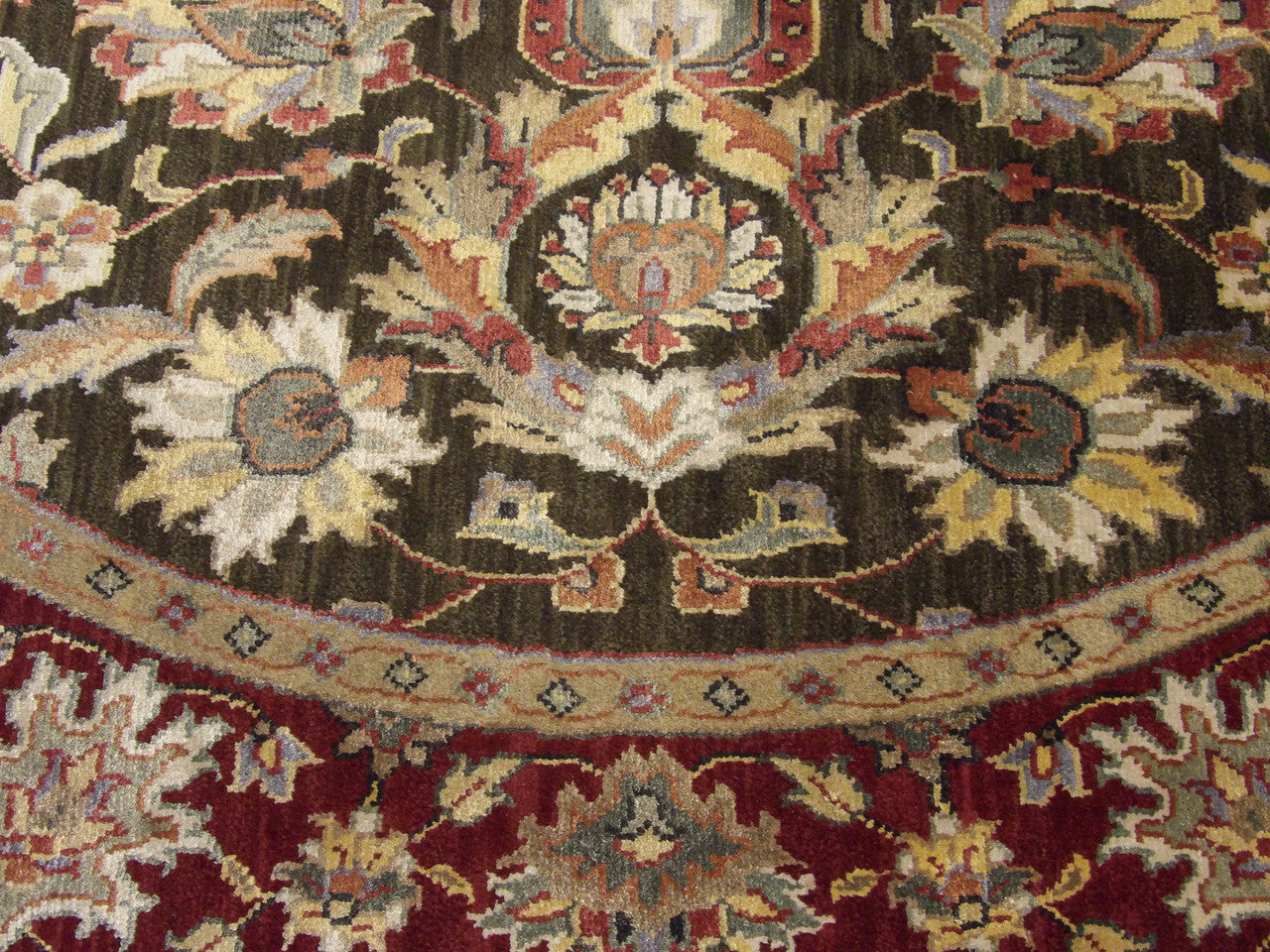 Jaipur Kashan rug border detail