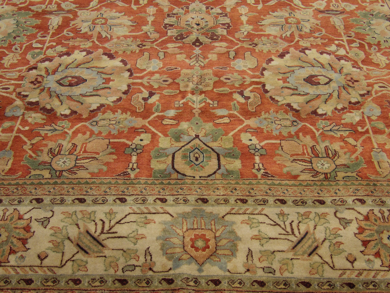 Fine Persian Sherapi rug border detail