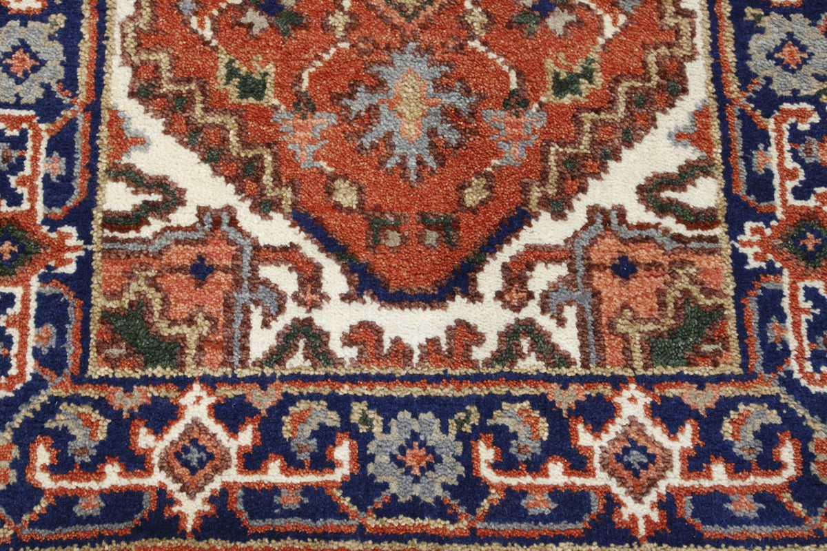 Close-up of wool pile, Rust rug