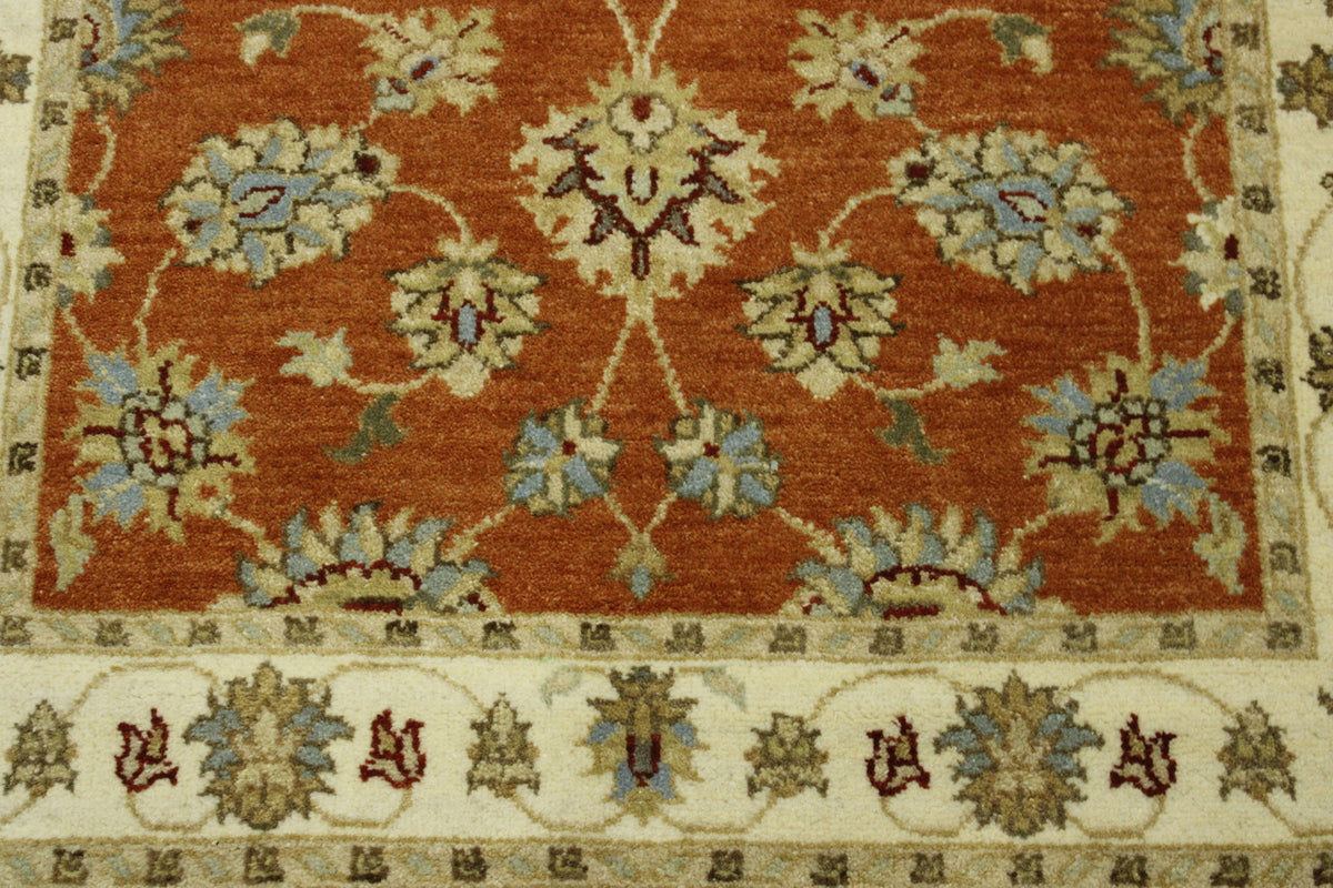 Full view of Oushak Agra Chobi rug