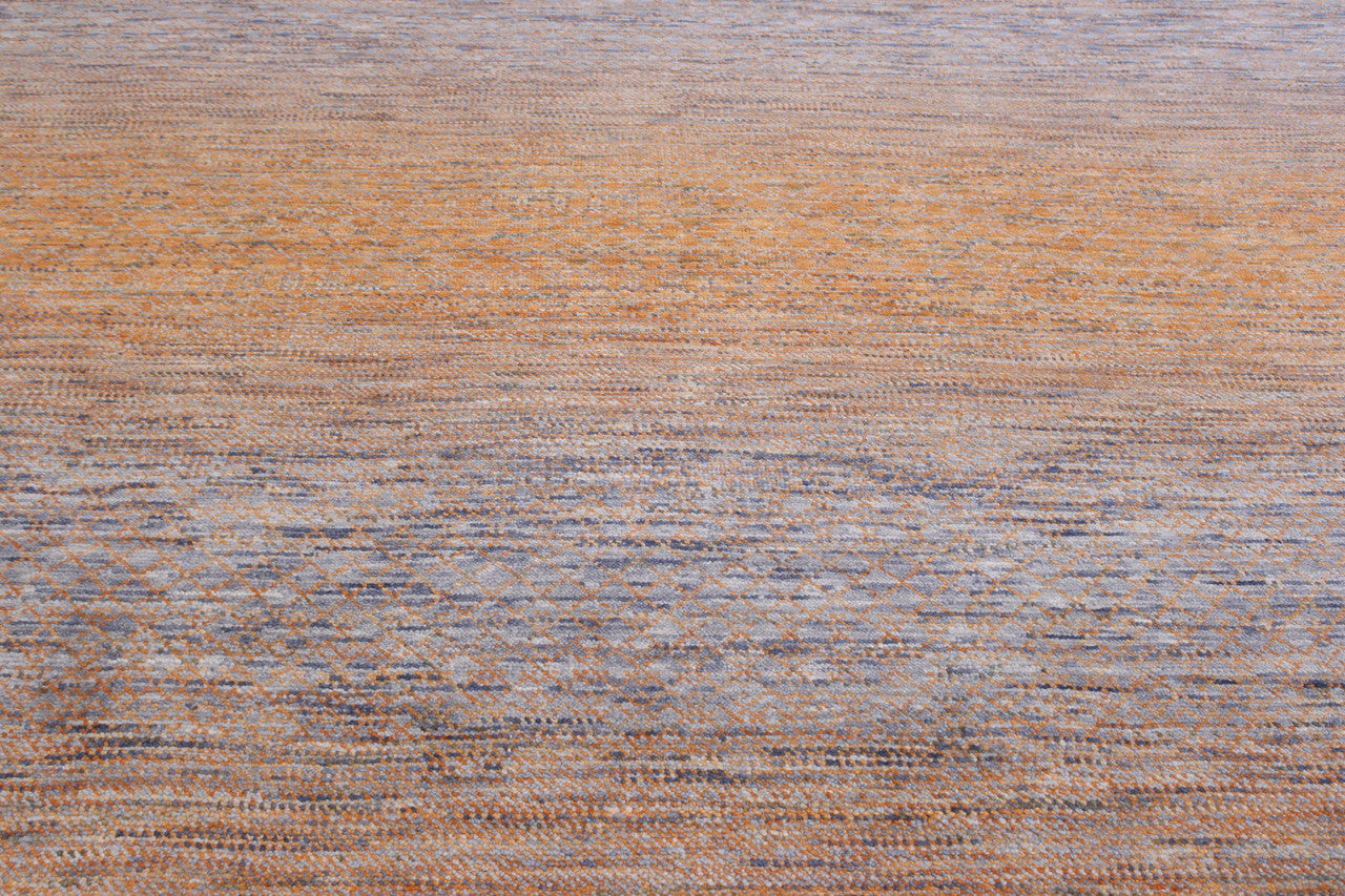 Back of Modern Grass Design hand-knotted rug