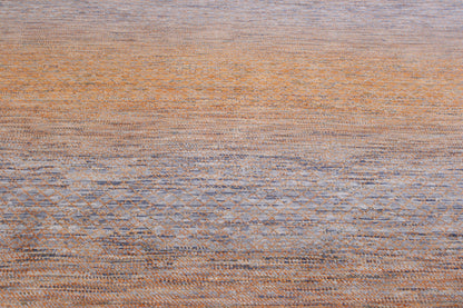 Back of Modern Grass Design hand-knotted rug