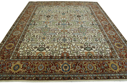 Traditional Fine Sherapi rug border detail