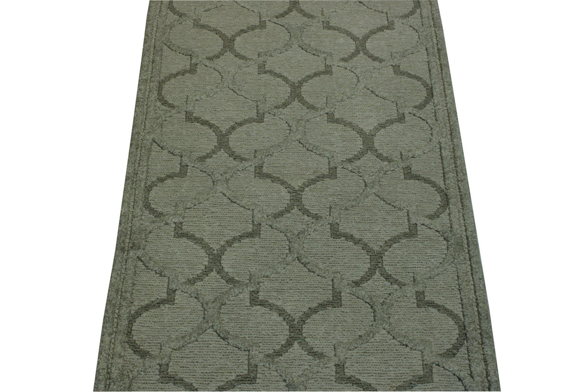 Back of Modern Gemotrical Design hand-knotted rug