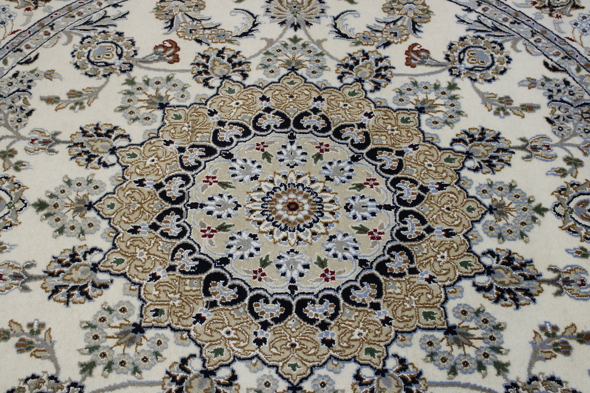 Back of Traditional Indo Nain hand-knotted rug