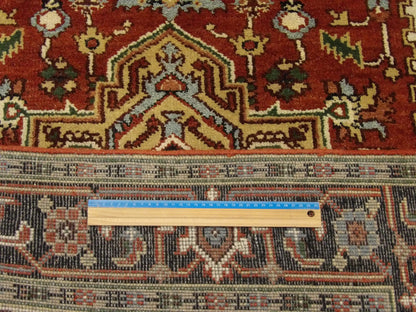 Blue & Red Persian Tribal Sherapi rug in room setting