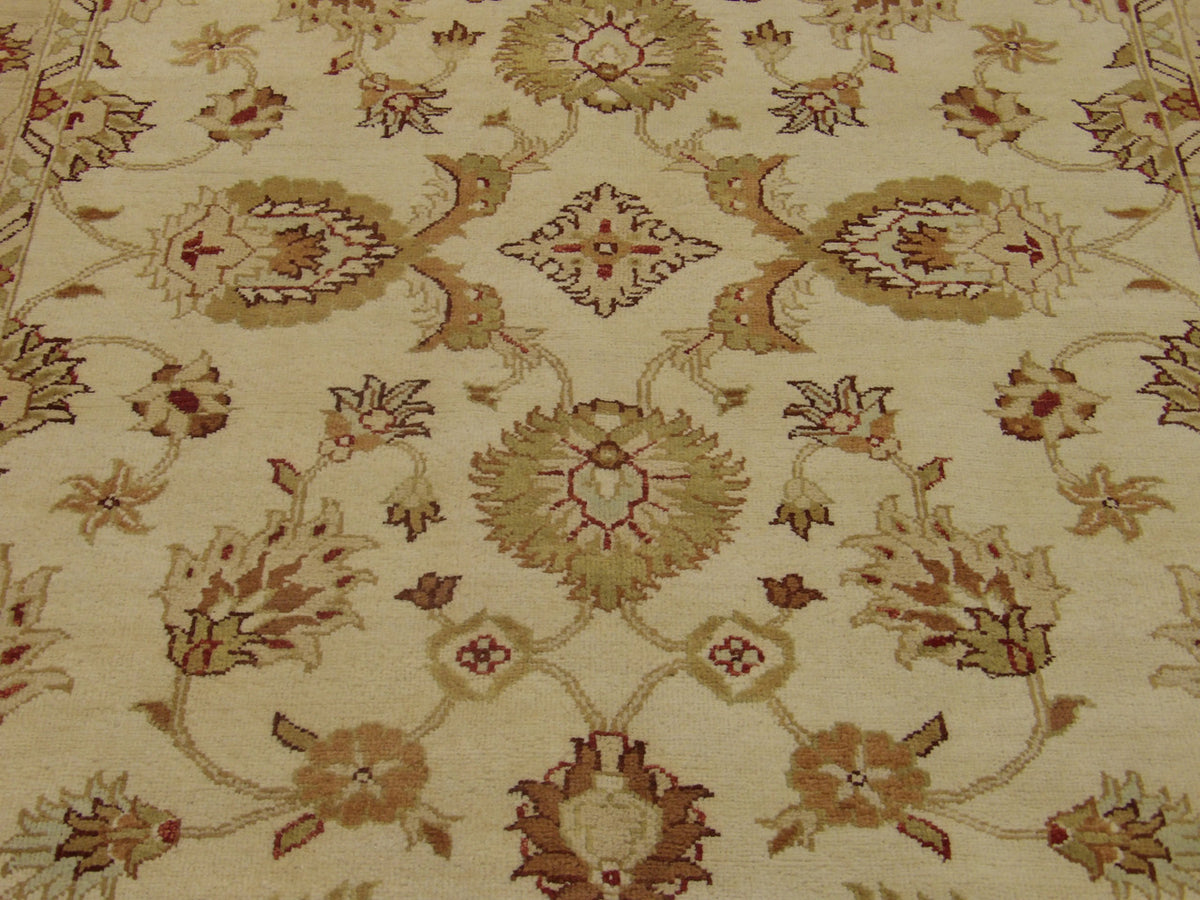 Back of Ziegler Kashan hand-knotted rug
