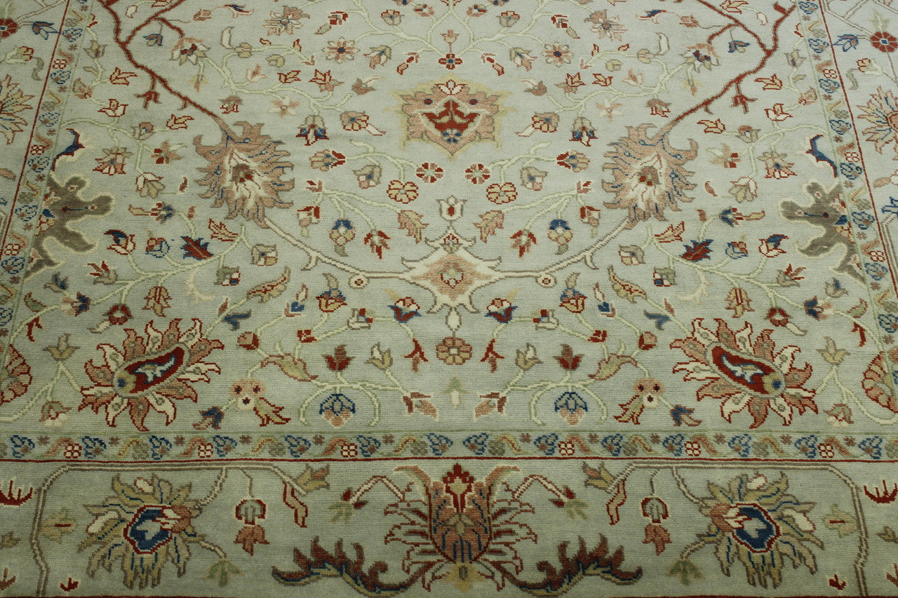 Multi-Color & Beige Traditional Agra Ziegler rug in room setting