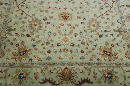 Multi-Color & Beige Traditional Agra Ziegler rug in room setting