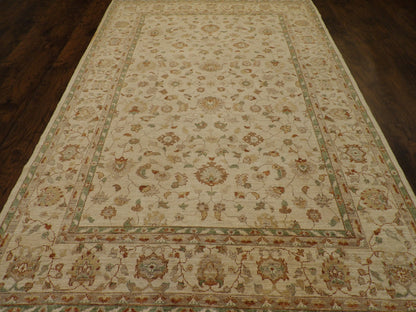 Oushak Chobi Natural Dye Antique Wash rug corner detail