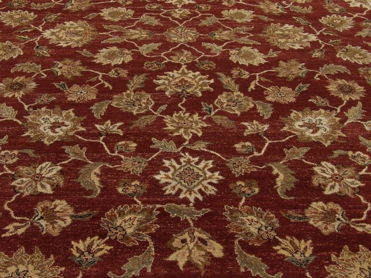 Back of Agra Ziegler hand-knotted rug