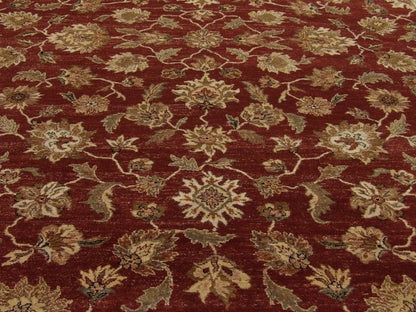 Back of Agra Ziegler hand-knotted rug