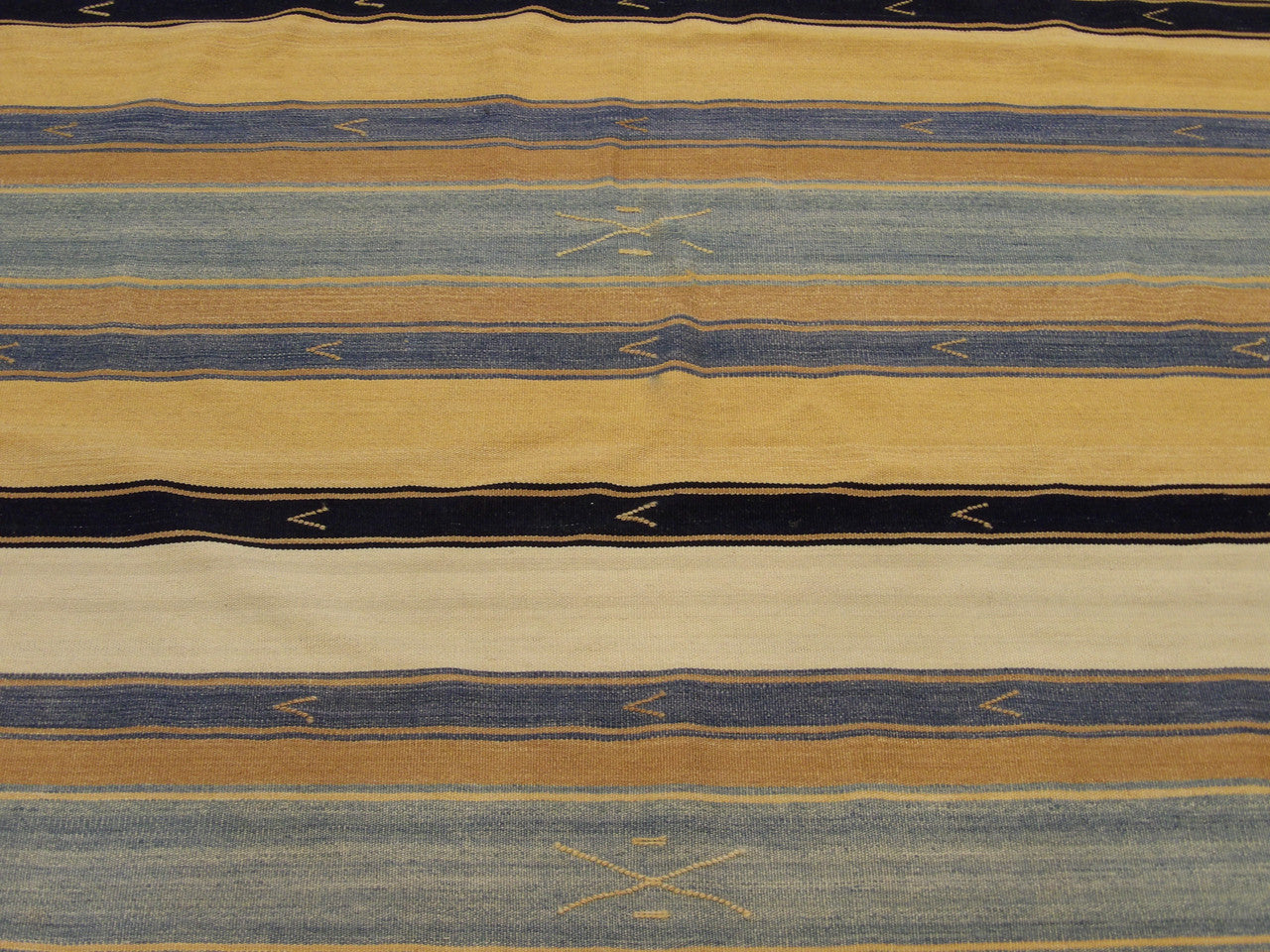 Anatolian kilim rug edge and fringe detail