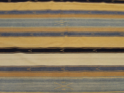 Anatolian kilim rug edge and fringe detail